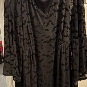 198- NWT Black BAT Mesh Dress
